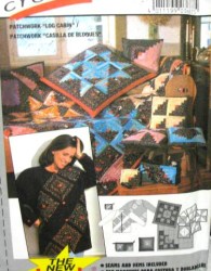 3687 LOG CABIN PATCHWORK JACKET,QUILT,PILLOWS BAGS PATTERN